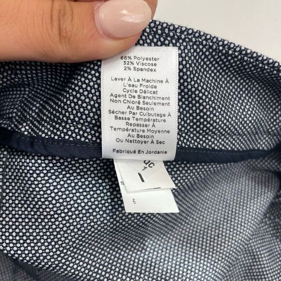 Talbots Blue Bi-Stretch High-Waist Straight Pant Tweed Sz 6 Poly Viscose Spandex - Picture 5 of 7